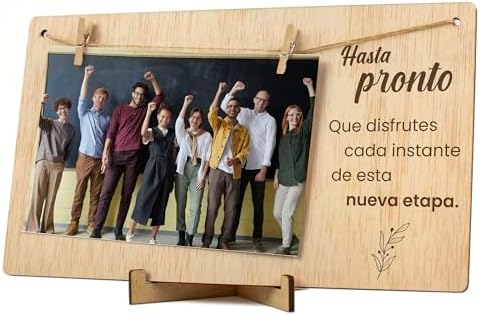 CONTRAXT Portafotos con pinzas de madera. Regalo original tarjeta...