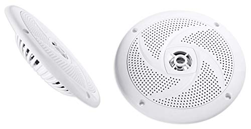 Image of Rockville RSM65W 6.5 inch 1280W Waterproof Shallow Slim Marine Boat Speakers, White Slim Mount Design, UV and Saltwater Resistant, for Marine or ATV Audio, 8-Piece