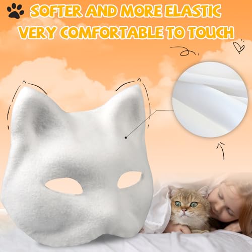 Masque de chat vierge à peindre pour créer un déguisement sur mesure