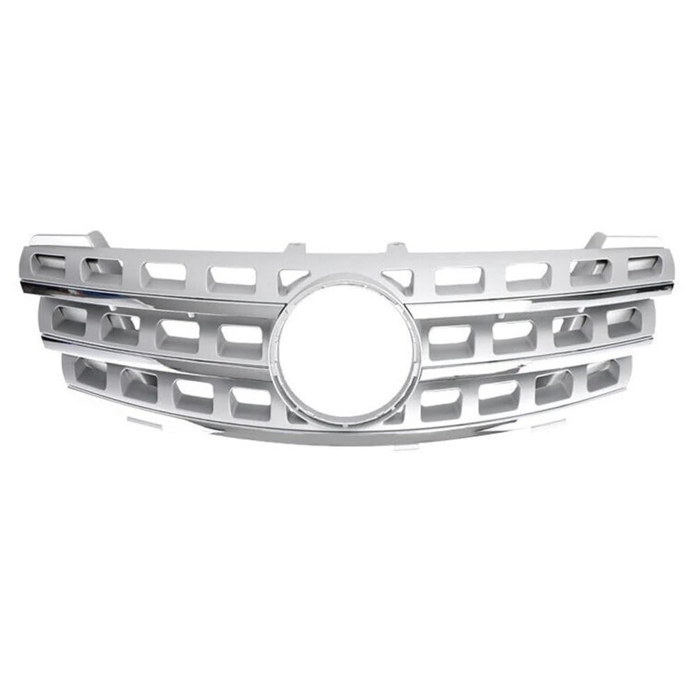 Parrilla Delantera De Carreras para Mercedes para Benz ML W164 2005-2008 ML320 ML350 ML500 para AMG para GTR Estilo Cromado con Diamantes Parrilla De Auto(La Plata del Cromo)