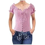🍺 Idéal Occasion: Chemise de bière blanche pour femme incarnent le charme traditionnel et le tempérament élégant de la mode traditionnelle bavaroise. et le haut court reflète une courbe gracieuse qui peut contribuer à vos vêtements de fête. Parfait pour la fête de la bière de Munich, la fête de la bière bavaroise, les mariages, le carnaval, les fêtes, les rendez-vous, les clubs et les vêtements de tous les jours.