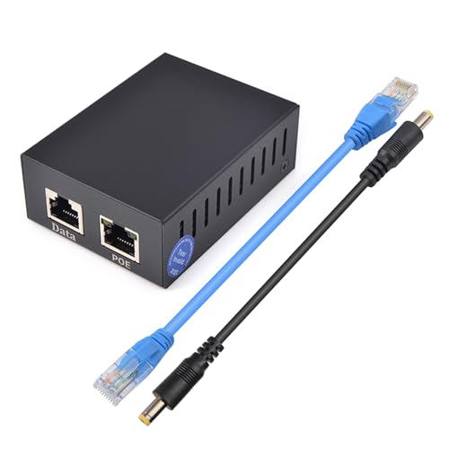 Caja divisora de fuente de alimentación Ethernet de 12 V 5 A, caja de metal, separador RJ45, fuente de alimentación separadora para dispositivos de red
