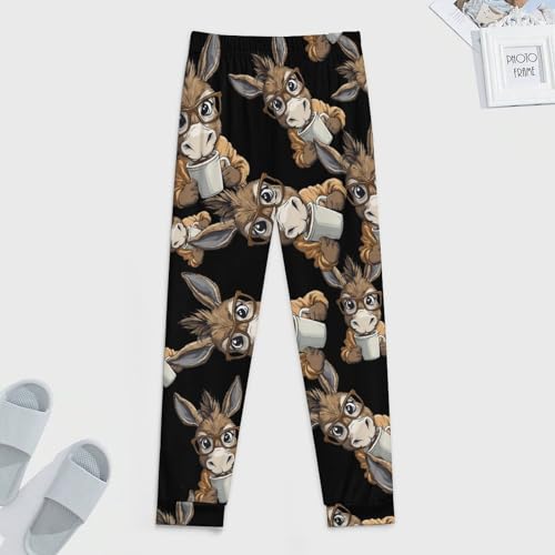 Drink Coffee Donkey Men's Pajamas Pants Lightweight Sleep Lounge Pant Pjs Bottoms Casual Sleepwear4