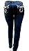 Jack David Dark Blue Women's Plus Size Stretch Midrise Denim Jeans Pants Skinny Leg