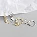 Minimalist Little Dolphin Hoop Earrings Sterling Silver S925 for Women Fashion Dangling Charm Drop Small Huggie Hoops Cartilage Earring Cuffs Studs Cute Jewelry Sensitive Ears BFF (Yellow Gold)