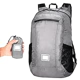 【20L Faltbarer Rucksack Ultra Leicht】Unser faltbarer Rucksack ist klein und ultraleicht. Einfach zu tragen. Kann auf die Sandwich-Größe gefaltet werden und wiegt nicht mehr als 85g, etwa die Hälfte des Gewichts eines Smartphones. Es spart viel Platz und bietet Ihnen zusätzlichen Stauraum für 20L.Speichergröße: 12 * 7 * 5 cm