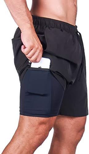 Bermuda Masculina Corrida Treino Academia Musculação 2 em 1 Surty...