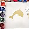 30 Pack 4 Inch Wood Dolphin Cutouts Unfinished Wooden Beach Dolphin Hanging Ornaments DIY Dolphin Craft Gift Tags for Home Party Decoration Craft Project #5