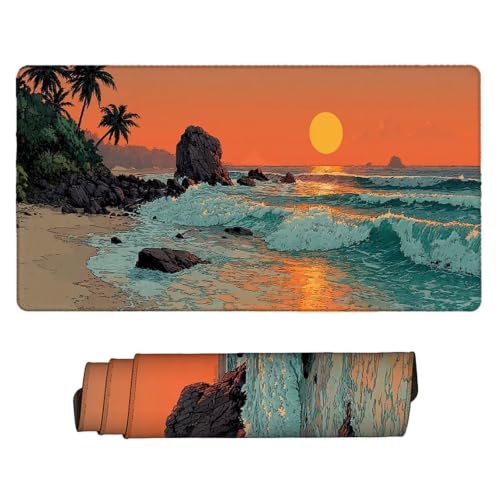 Mouse pad gaming grand format 800x400 mm avec base caoutchouc stable - 2