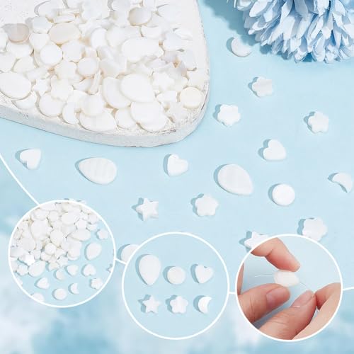 arricraft 120 Pcs Natural Mother of Pearl Beads - Image 3
