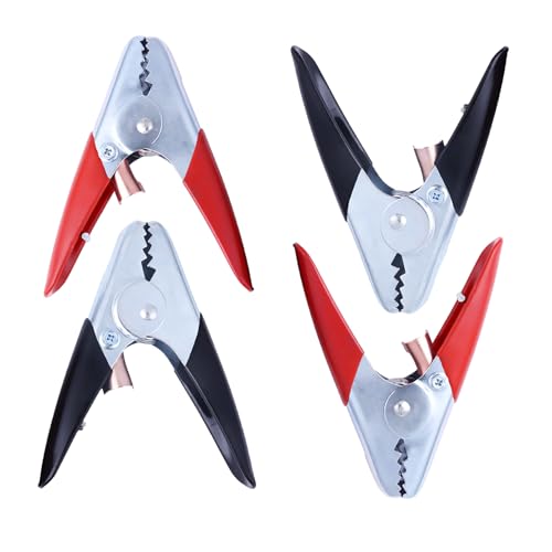 Battery clamps Jumper Cable Clamps heavy duty 4pcs,alligator clips electrical 1200A jumper cable ends Car Battery Charger Clamps Power Replacement Battery Alligator Clamps Jumper Cables Clamp (2 pair)