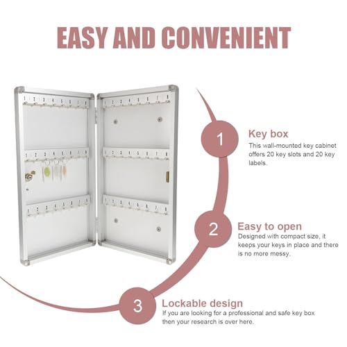 Caja para llaves de aleación de aluminio robusta Mipcase para pared 6