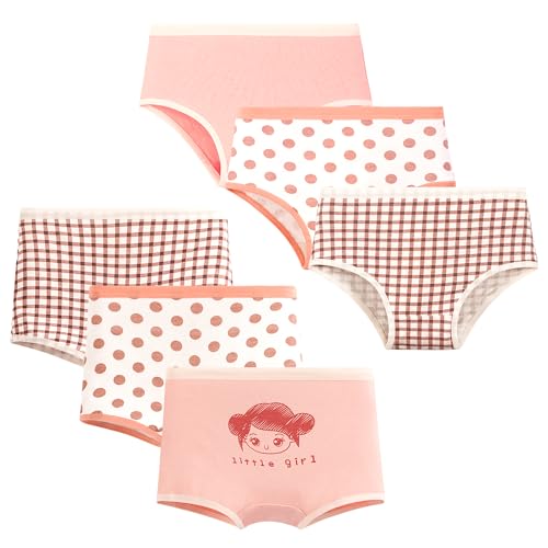 ELUTONG Toddler and Girls Underwear,6 Pack Girl Panties Soft Breathable Panty for Kids Baby 2-12 Years Multipacks