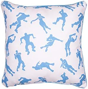 Fortnite Official Square Cushion Pillow | Officially Licensed Super Soft Two Sided Emotes Design | Perfect for Any Childrens Room Or Bedroom, Blue, 40 x 40cm, 1 Count (Pack of 1), FTNEMSCU001UK