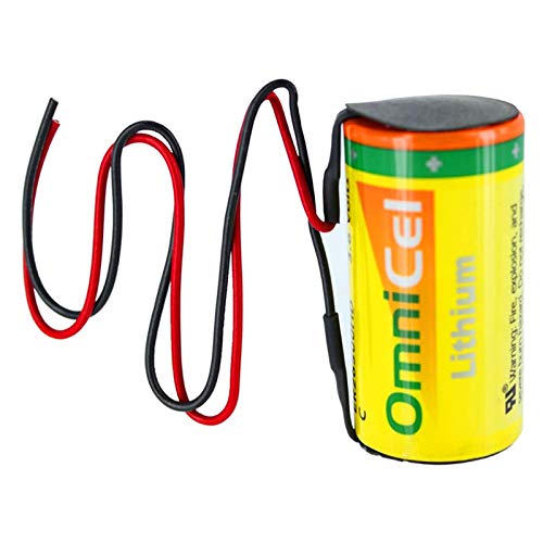 OmniCel ER26500HD 3.6V Size C Lithium Battery with Wire Leads Replaces PT-2200, LSH14, TL-2200 TL-4920 TL-5920, SB-C01 SB-C02, XL-145F For Signal lamp, Industrial PC, Computer RAM, Medical equipment