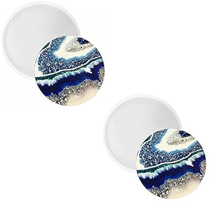 Nature Arts and Colours Round Silicone Molds for Coasters Epoxy for Casting with Resin Art Clay Cement Pack of 2 (10 cm Diameter) Large