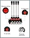 Hydraulic Flow Control Valve 4 Spool 11 GPM G Ports Adjustable Relief Lever Handle Double Acting Parallel Center Tractor Loader W/Joystick Small Tractors/Tanks Loaders Log Splitters
