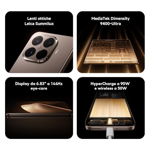 Xiaomi 15T Pro, Smartphone 12+256GB, Display Eye-care 6,83" 144Hz, MediaTek Dimensity 9400+, Leica 5x Pro 50MP, 5500mAh, Garanzia 2 Anni, Nero, Caricabatterie non incluso +Xiaomi Watch S4 Nero - Immagine 3