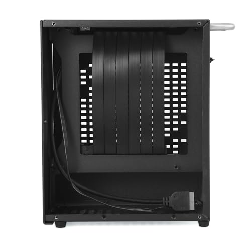 Gabinete de escritorio A07 Negro de aluminio para placa Mini-ITX con elevador PCIe 4.0 miniatura 6