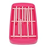 RIZGHWOY Neugeborenen-Babyflaschen-Wäscheständer, Leicht zu Reinigender Tragbarer Babyflaschentrockner für Milchpumpenteile für Babys Im Alter von 6–12 Monaten (Rosenrot)