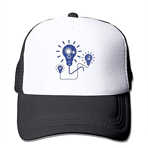 Preisvergleich Produktbild fingww Hysteresenhut Kreativer Glühbirnen-Druck Einstellbare Trucker-Sonnenhüte Laufen Outdoor-Mesh-Sport-Baseballmützen