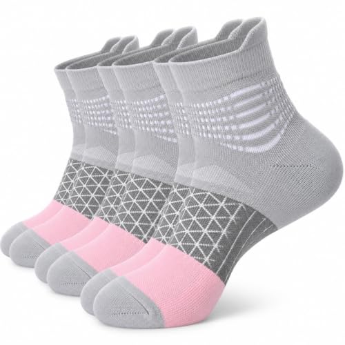 Image of IRAMY Compression Ankle Support Socks Women Wicking Cushioned Athletic Plantar Fasciitis Relief 3 /4 /6 Pairs