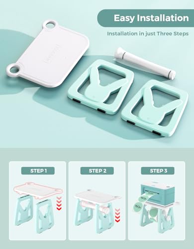 Image of MUNBYN Label Holder for Rolls and Fanfold Labels | Thermal Sticker Holder, Desktop Thermal Printer Accessory, For Home, Office, Small Business