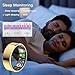 REWSX Smart Health Ring for Women Men, Fitness Tracker Ring with Heart Rate, Blood Oxygen, Sleep Tracker, Step Tracker, No Subscription Fee, IP68 Waterproof Smart Ring for iPhone & Android (Gold, 9#)