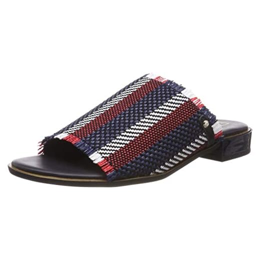 Tommy Hilfiger Tommy Raffia Mule Sandal, Sandalias para Mujer, Azul (Midnight 403), 40 EU