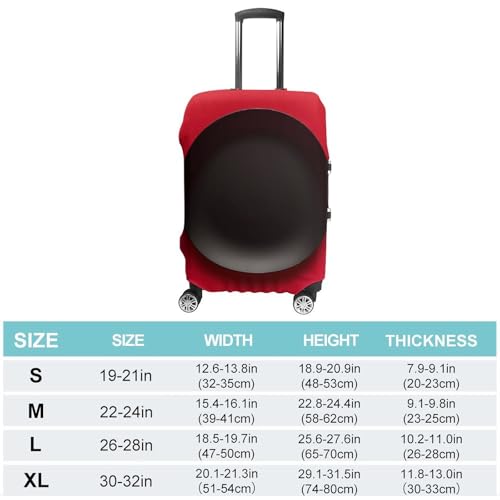 Carry on Luggage Cover Red Black Plate Suitcase Covers for Luggages Tsa Approved Travel Luggage Sleeve Protector Elastic Suitcase Protector Anti-Scratch Washable Fits 19-30 Inch Case -S2