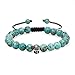 coai Bracelet à Charms Crâne Pierre Tuquoise Africaine Ajustable Homme Femme