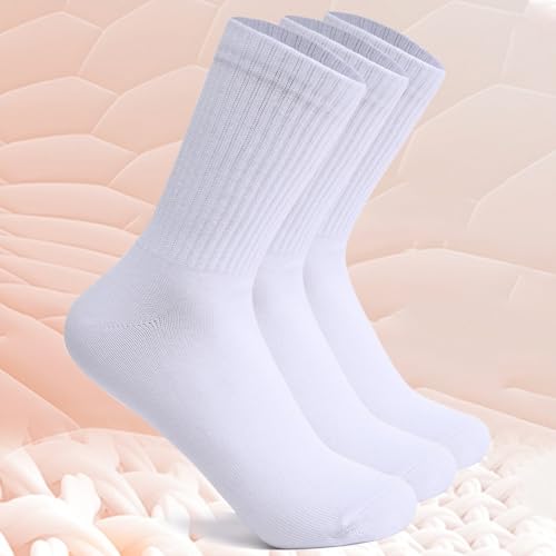 Men’s Mid Crew Socks Lightweight Soft Ribbed Mid Cut Socks for Daily Casual Wear Commuting Office Available in 1, 2, 3 Pairs