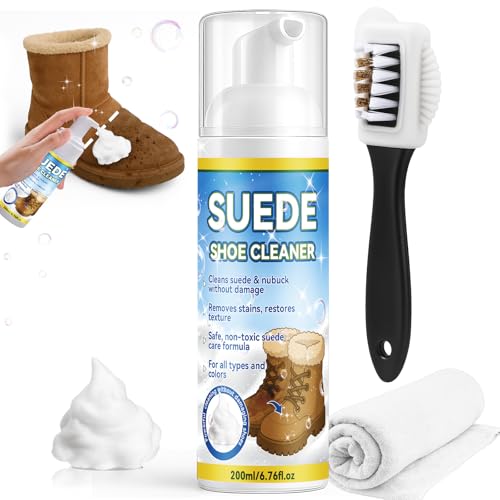 AstraVox Suede Shoe Cleaner, Shoe Cleaner Foam for Boots Sneakers and Uppers, Suede Cleaner for Spot...