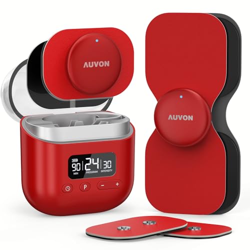 AUVON Wireless 24 Modes TENS Unit Muscle Stimulator for Pain Relief, Smart Rechargeable TENS Machine...