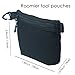 YUMQUA Water-Resistant Zipper Pouch with Carabiner Clip, Small Nylon Multipurpose Travel Digital Cosmetics Toiletry Bag Tool Storage Pouch, Black