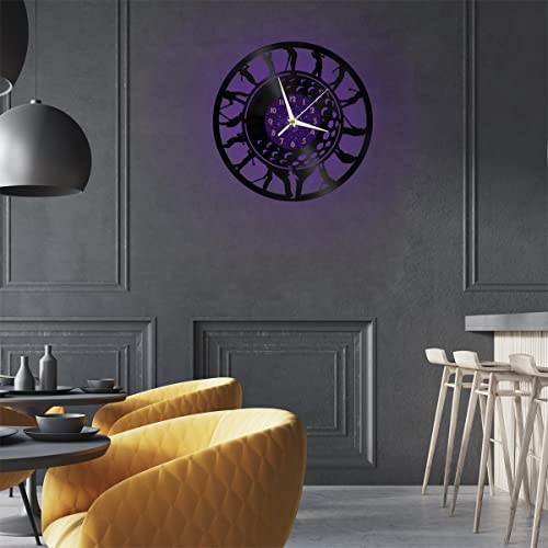 Horloge Silencieuse Golf 2 Vinyle pour Mur Sombre Salon Lumineux LED - 6