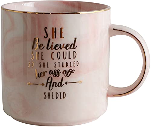 🛒 Crazy Deals Graduation Gifts Mug-She Believed she could So She Did-12 OZ Coffee Mug Tea Cups-Congratulations Gifts for Her Women-College Students Nurse Daughter Graduated Gift Ideas