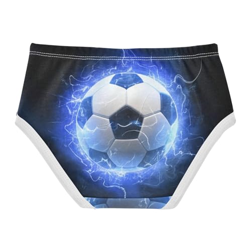 Toddler Underwear Floral 2t Cotton Panties for Girl Designer Briefs Undies Kids Soccer Ball Glowing Blue Black2