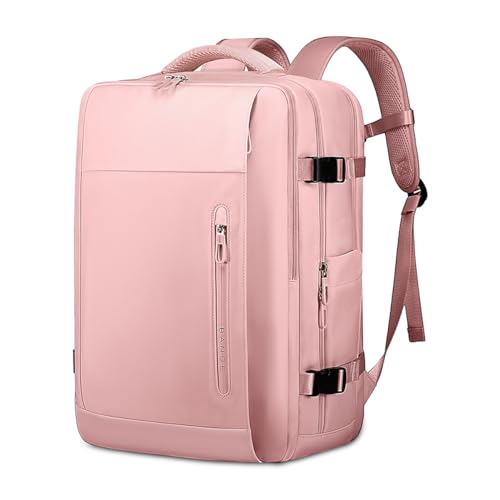 BANGE Mochila Masculina Feminina Reforçada 29L Impermeável Notebooks Até 15.6 Polegadas (Rosa)