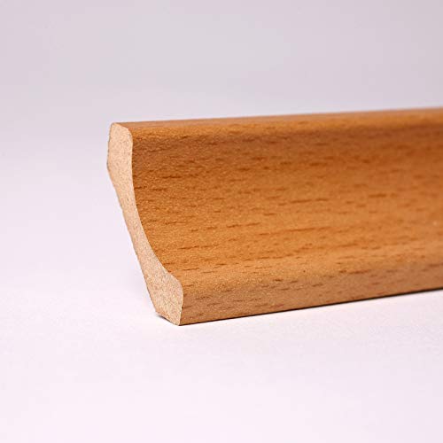Preisvergleich Produktbild Hohlkehlleiste - Schmetterlingsleiste aus MDF 20 x 20 x 2.500mm Buche
