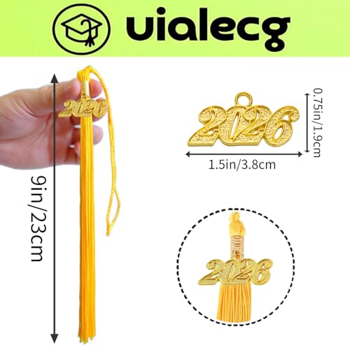 Image of Graduation Tassel 2026 for Grad Cap,Gold Tassel with Gold Charm