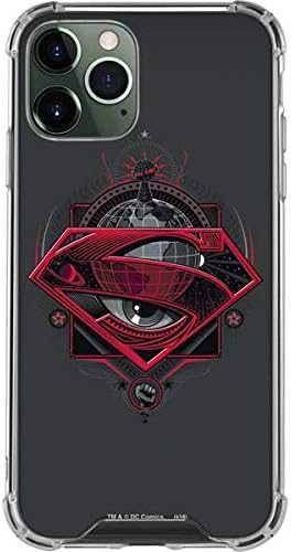 Skinit Clear Phone Case Compatible with iPhone 12 Pro Max - Officially Licensed DC Comics Superman Logo Background Pattern Design