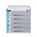 Szafki na akta Materiał ze stopu aluminium o wysokiej twardości Zamykany na biurko Organizer do szuflady Ścieżka osuwiskowa Mała biała etykieta (30X36X30,8CM) regał (kolor: szary)