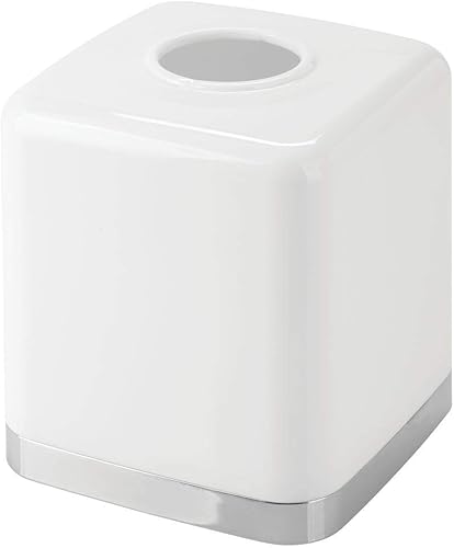 Miniatura 3 de mDesign Hyde Collection - Cubierta cuadrada de plástico desechable para tocador de baño, encimera, tocador de dormitorio, mesita de noche,