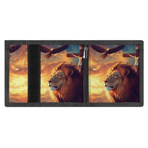 Christian Lion Of Judah Ea-gle Trifold Wallet Slim Credit Card Holder Minimalist Front Pocket Money Clip for Women Men4