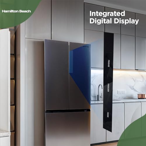 Hamilton Beach HBF1662 French Door Full Size Counter Depth Refrigerator with Freezer Drawer, 16.6 cu ft, Stainless on Fridge.com