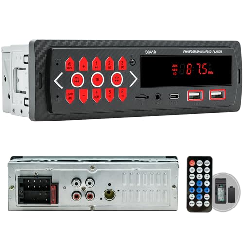 Sunweyer Ricevitore stereo per auto singolo DIN con Bluetooth, radio