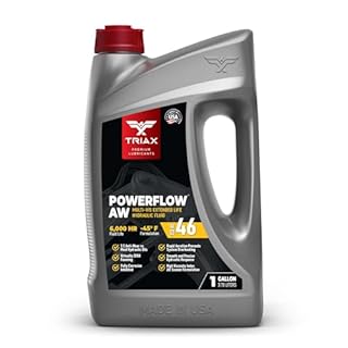 TRIAX Powerflow AW 46 Multi-Viscosity HLP Hydraulic Oil | 6,000 Hour Extended Life | Triple Anti-Wear | True All Season | Pour Point Down to -40F | Virtually Zero Foaming (1 Gallon)