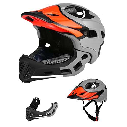 Morelian Kids Detachable Full Face Helmet Children Sports Safety Helmet for Cycling Skateboarding Roller Skating