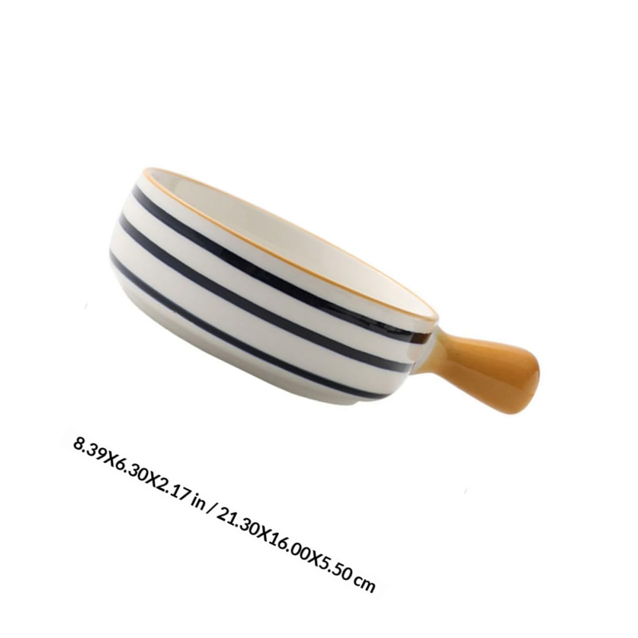 TOYANDONA Tazón de Cerámica para Ensaladas y Sopas Asas, Adecuado para Cocina y Restaurante, Diseño Artesanal y Fácil Limpieza para Uso Doméstico